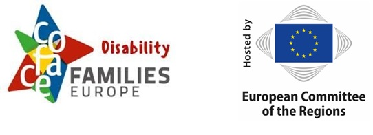 Logo of COFACE Disability and logo of the Committee of the regions