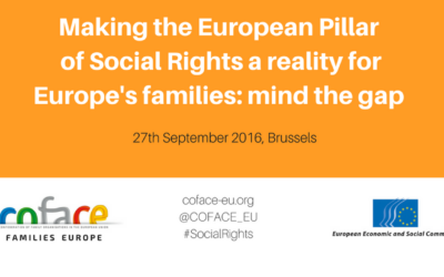 Making the European Pillar of Social Rights a reality for Europe’s families: mind the gap