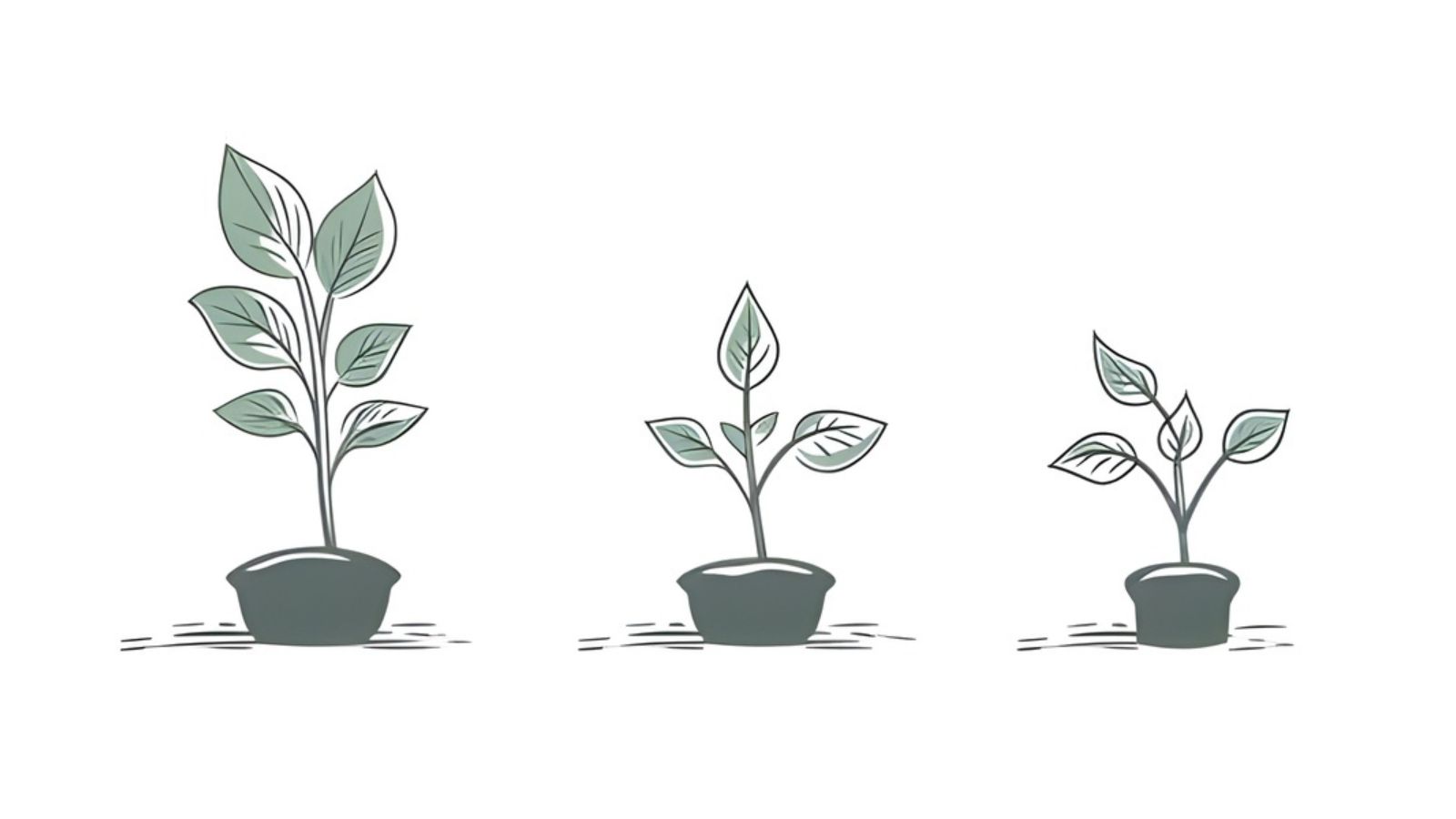 Projects (3) Illustrated plants growing.