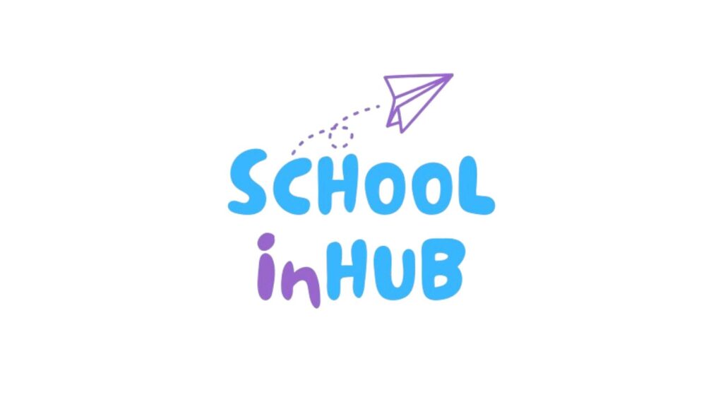 Text: School in Hub.