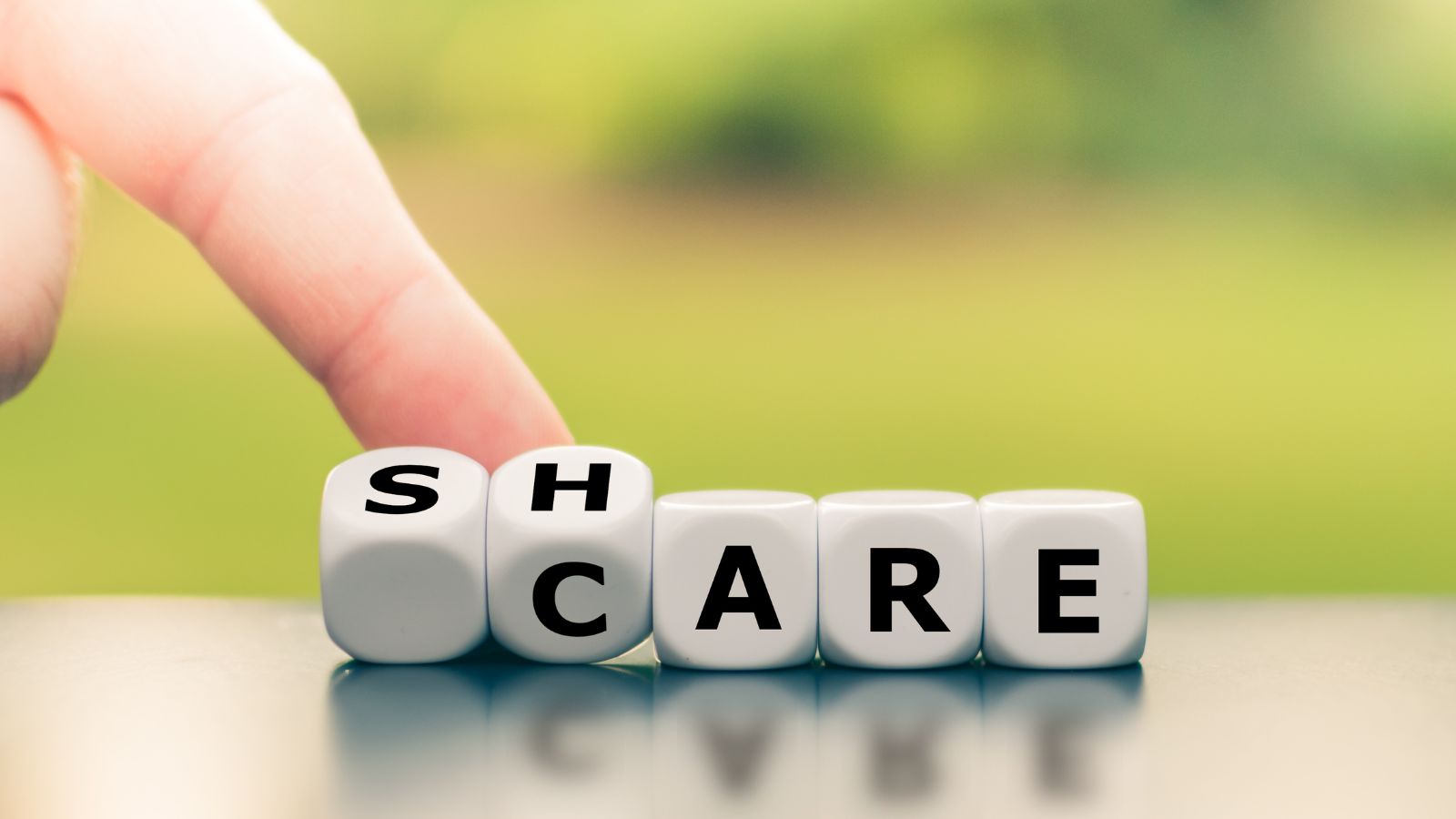 Projects (3) Illustration of the words share and care.