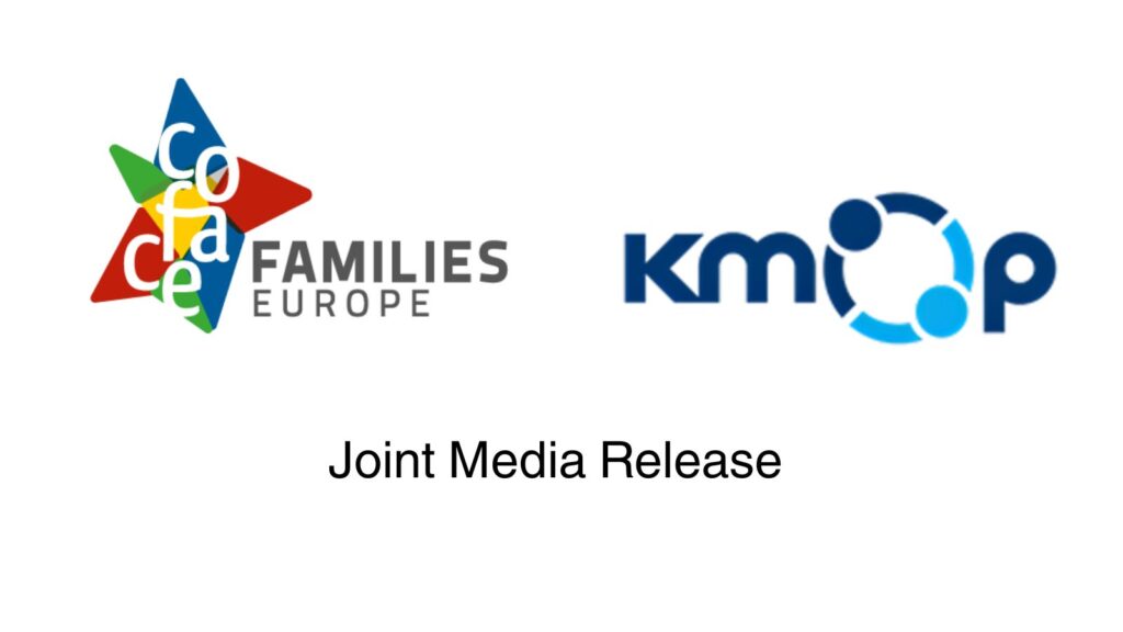 Lgos: COFACE and KMOP. Text: Joint Media Release.