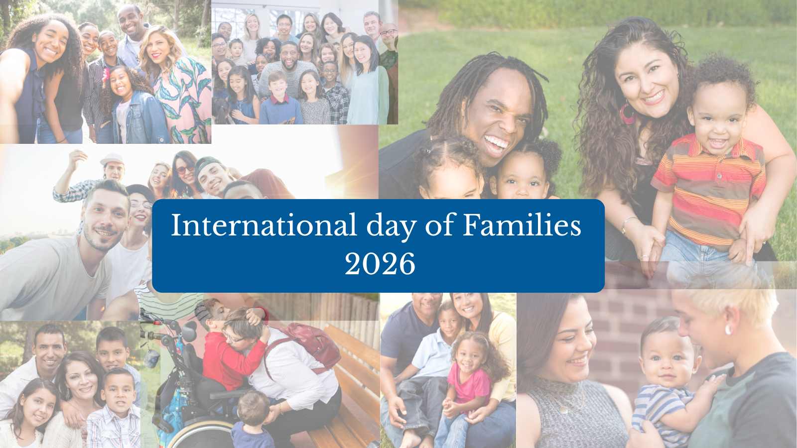 International day of Families and families in the background