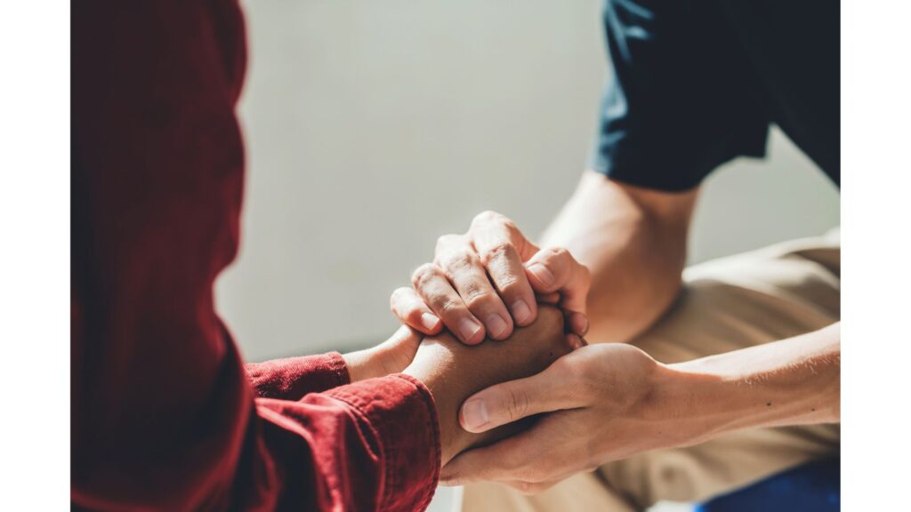 People holding hands