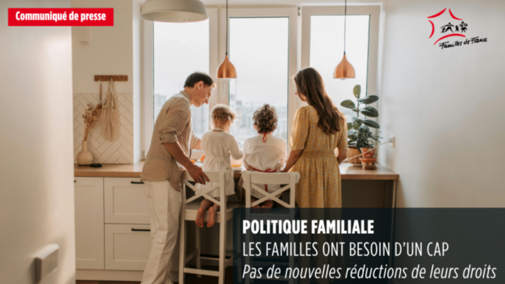 Familles de France press release cover